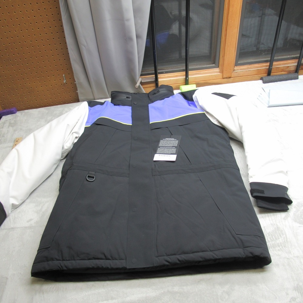 Ski Doo Kanuk Jacket Men Large Blue Insulated Waterproof Snowmobile $1050 NEW‎